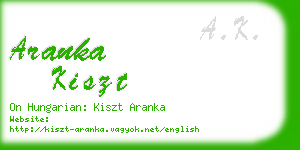 aranka kiszt business card